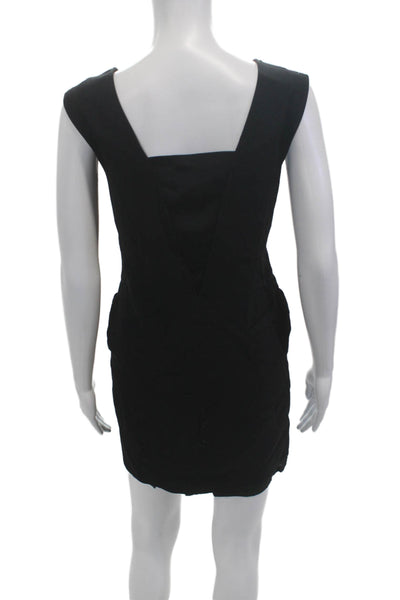 Rag & Bone Women Sheath Mini Dress Black V-Neck Sleeveless Poly Blend Size XS