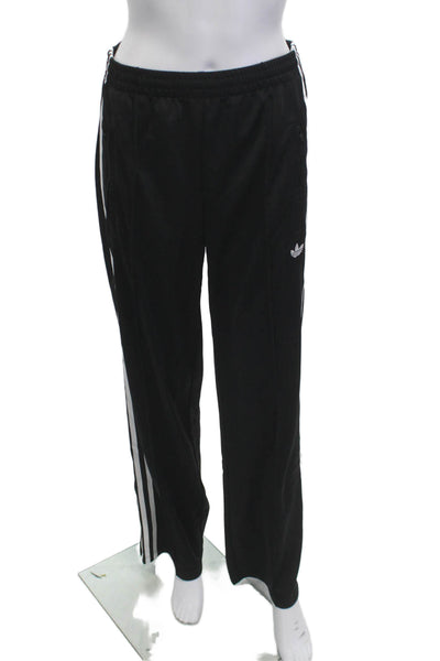 Adidas Mens Sweatpants Black Striped Drawstring Polyester 90s Size S