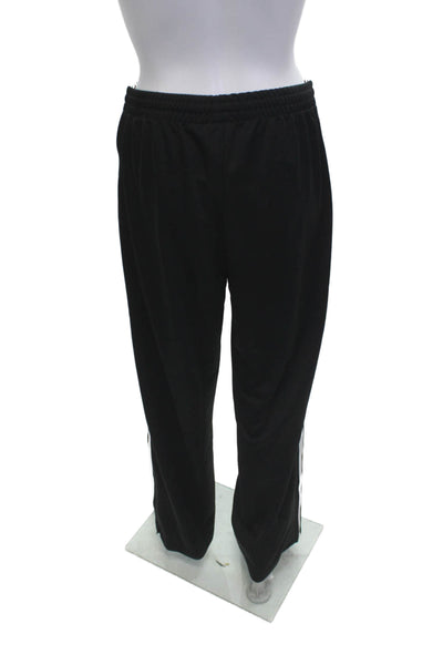 Adidas Mens Sweatpants Black Striped Drawstring Polyester 90s Size S