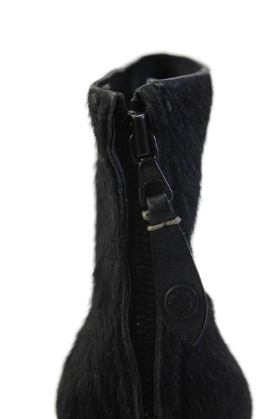 Rag & Bone Womens Slip On Block Heel Pony Hair Booties Black Size 38.5