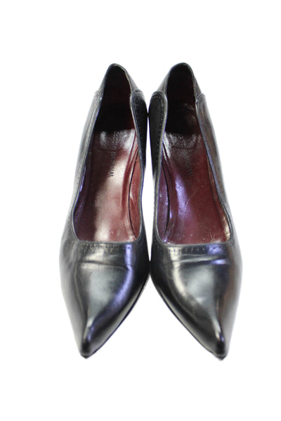 Costume National Womens Slip On Stiletto Pointed Toe Pumps Black Size 38.5