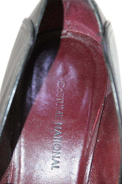 Costume National Womens Slip On Stiletto Pointed Toe Pumps Black Size 38.5