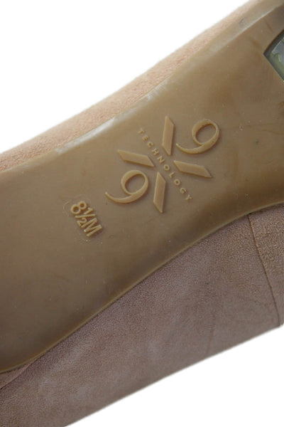 Nine West Womens Slip On Stiletto Heel Pointed Toe Pumps Brown Suede Size 8.5
