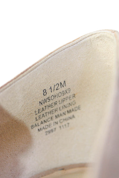 Nine West Womens Slip On Stiletto Heel Pointed Toe Pumps Brown Suede Size 8.5
