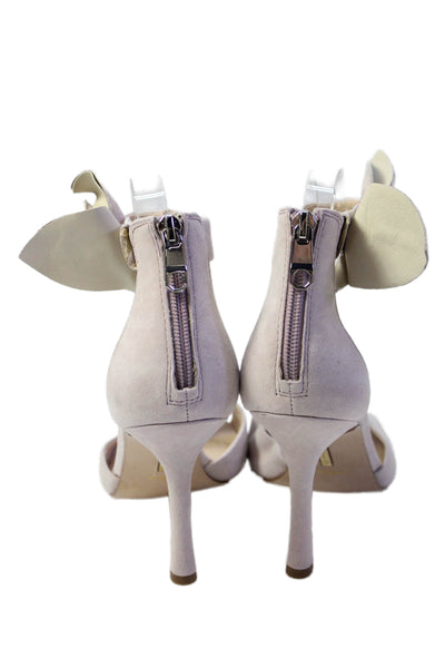 Louise et Cie Womens Suede Bow Detail Ankle Strap Heels Shoes Pink Size 8.5M