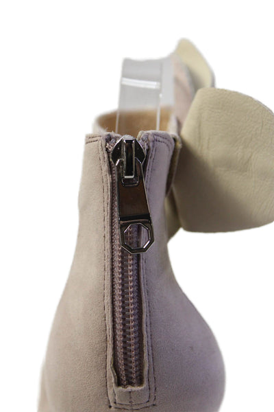 Louise et Cie Womens Suede Bow Detail Ankle Strap Heels Shoes Pink Size 8.5M