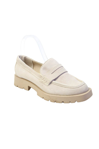 Dolce Vita Womens Suede Slide On Loafer Pumps Nude Beige Size 7