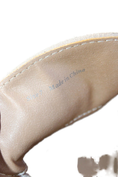 Dolce Vita Womens Suede Slide On Loafer Pumps Nude Beige Size 7