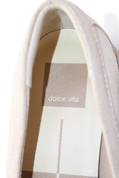 Dolce Vita Womens Suede Slide On Loafer Pumps Nude Beige Size 7