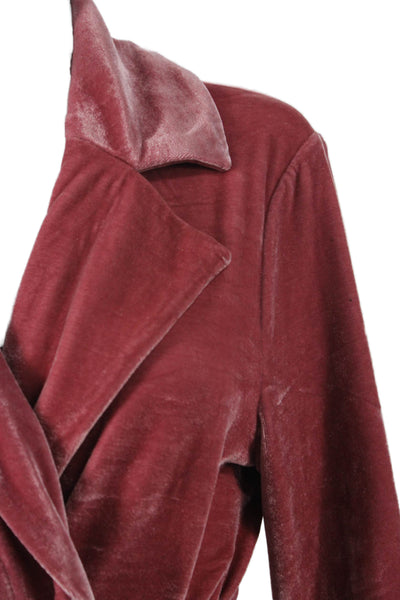 Lovers + Friends Women's Long Sleeves Tie Waist Robe Pink Size M