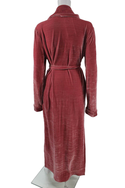 Lovers + Friends Women's Long Sleeves Tie Waist Robe Pink Size M