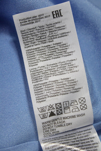 Y.A.S Women Maxi Sundress Light Blue Floral High Neck Sleeveless Size M