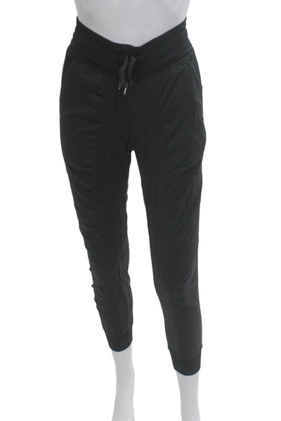 Lululemon Womens Jogger Sweatpants Black Drawstring 27 Inseam Size 0