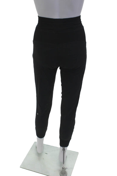 Lululemon Womens Jogger Sweatpants Black Drawstring 27 Inseam Size 0
