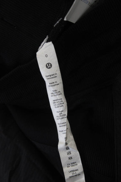 Lululemon Womens Jogger Sweatpants Black Drawstring 27 Inseam Size 0