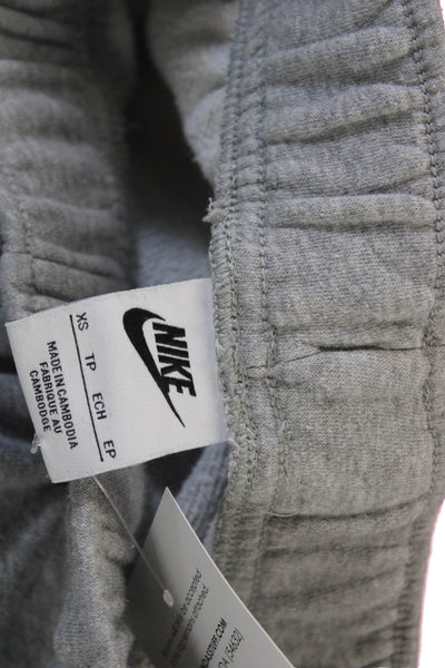 Nike Women Jogger Sweatpants Gray Drawstring Cotton Blend Size XS
