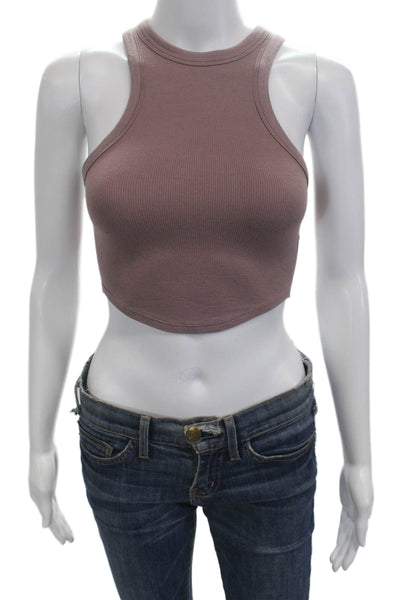 Lululemon Women Cropped High Neck Sleeveless Tank Brown Size 0