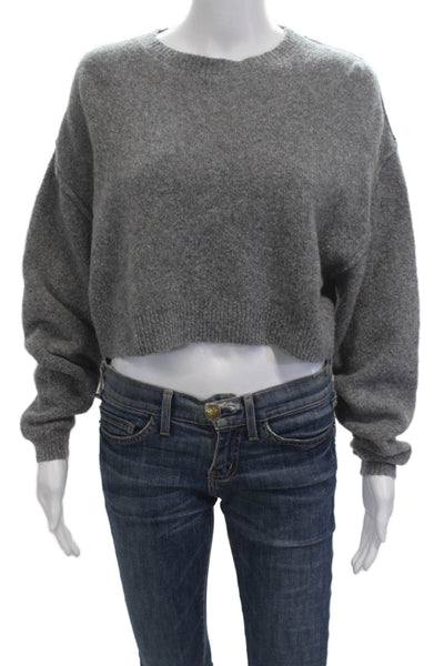 Pilcro Anthropologie Women Pullover Sweater Gray Crew Neck Long Sleeve Size 2XS
