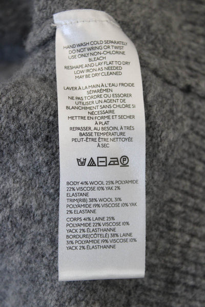 Pilcro Anthropologie Women Pullover Sweater Gray Crew Neck Long Sleeve Size 2XS
