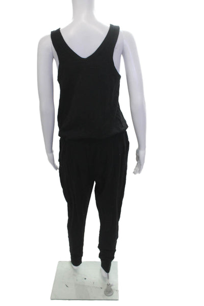 Wilt Womens Black Cotton Colorblock Scoop Neck Sleeveless Jumpsuit Size S