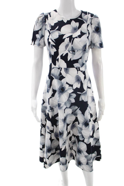 Calvin Klein Women Fit & Flare Black Dress Polyester Spandex Size 4