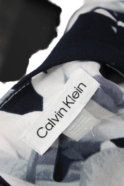 Calvin Klein Women Fit & Flare Black Dress Polyester Spandex Size 4
