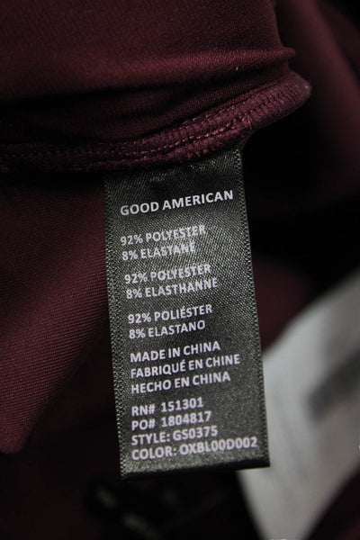 Good American Women Red Cropped Dress Pants Hook and Eye Closure Plus Size 32