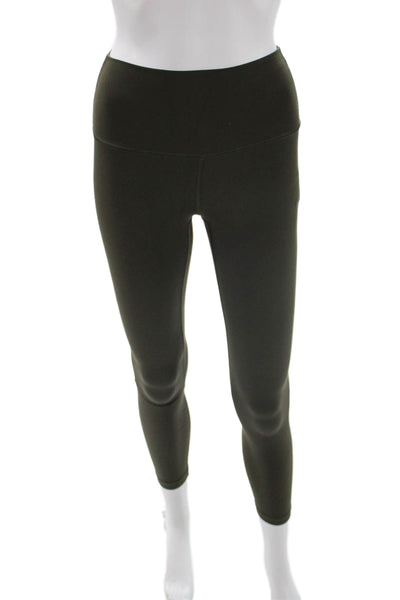 Lululemon Womens Army Green Nylon Ankle Leggings Size XS