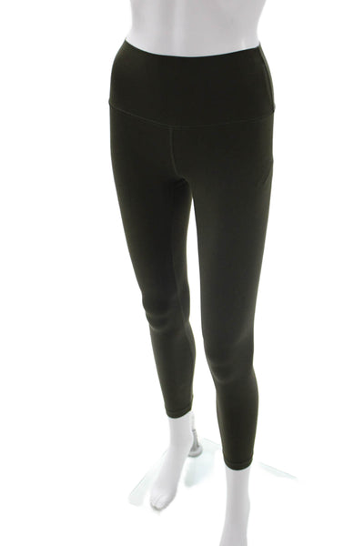 Lululemon Womens Army Green Nylon Ankle Leggings Size XS