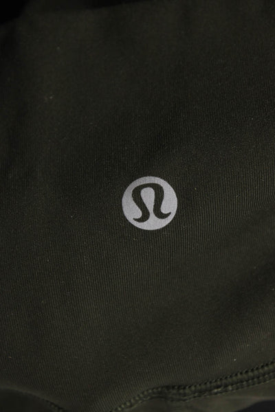 Lululemon Womens Army Green Nylon Ankle Leggings Size XS