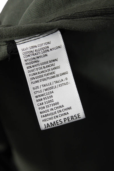 Yosemite Women Puffer Quilted Jacket Black Camo Cotton High Neck Size 0