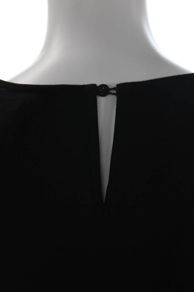 IRO Women Black Round Neck 3/4 Sleeve Blouse Size 34
