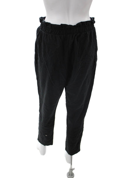 Z Supply Womens Paperbag Ankle Pants Black Size M