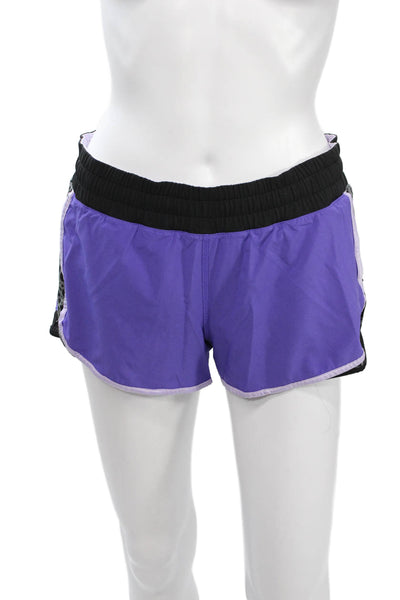 Lululemon Women Black Animal Print Nylon Shorts Size 4