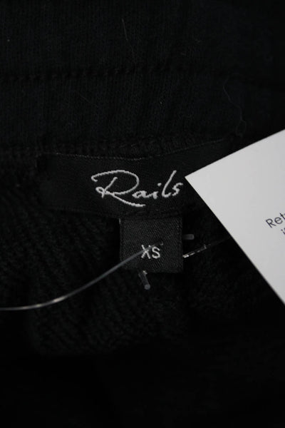 Rails Women Black Bohemian Jogger Sweatpants Cotton Blend Drawstring Size XS