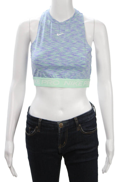 Nike Womens Tops Green Nylon Scoop Neck Sleeveless Sport Bra Size S