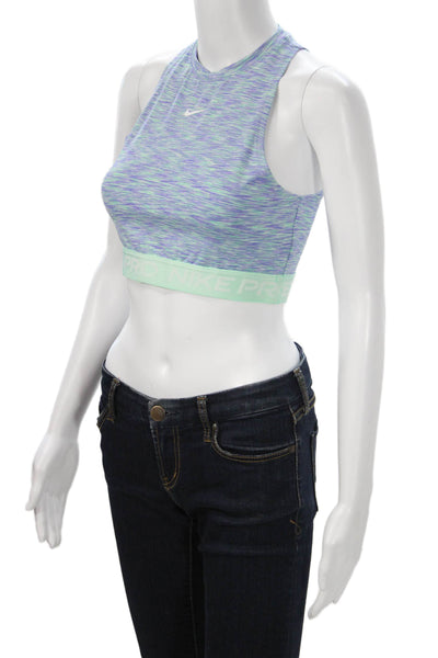 Nike Womens Tops Green Nylon Scoop Neck Sleeveless Sport Bra Size S