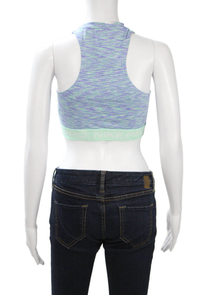 Nike Womens Tops Green Nylon Scoop Neck Sleeveless Sport Bra Size S