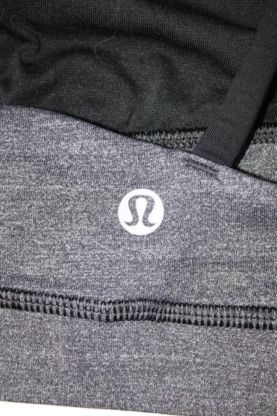 Lululemon Womens Sport Bra Gray Nylon Scoop Neck Sleeveless Size 6