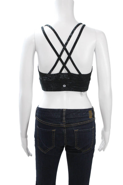 Lululemon Womens Tops Black Scoop Neck Sleeveless Nylon Solid Size 6