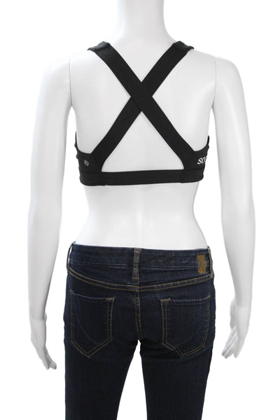 Lululemon x SoulCycle Womens Sport Bra Black Nylon Scoop Neck Size 6