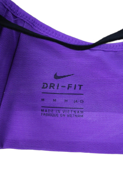 Nike Womens Tops Sleeveless Polyester Sport Bra Purple Size M