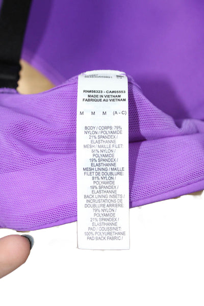 Nike Womens Tops Sleeveless Polyester Sport Bra Purple Size M