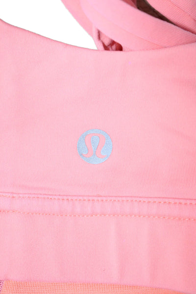 Lululemon Womens Sport Bra Pink Nylon Scoop Neck Sleeveless Size 6