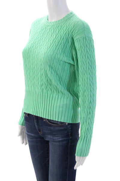 WISPR Women Pullover Sweater Green Crew Neck Long Sleeve Size S