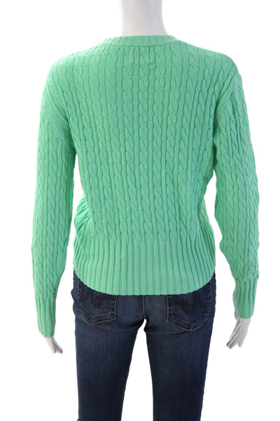 WISPR Women Pullover Sweater Green Crew Neck Long Sleeve Size S