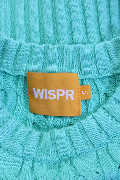 WISPR Women Pullover Sweater Green Crew Neck Long Sleeve Size S