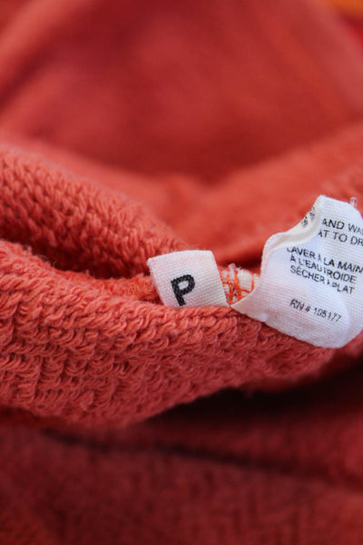 Ulla Johnson Womens Sweater Dress Orange Cotton Crew Neck Short Sleeve Size PP