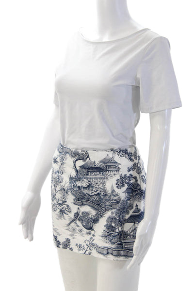 Lauren Ralph Lauren Womens White Mini Pencil Skirt Cotton Spandex Size 12P