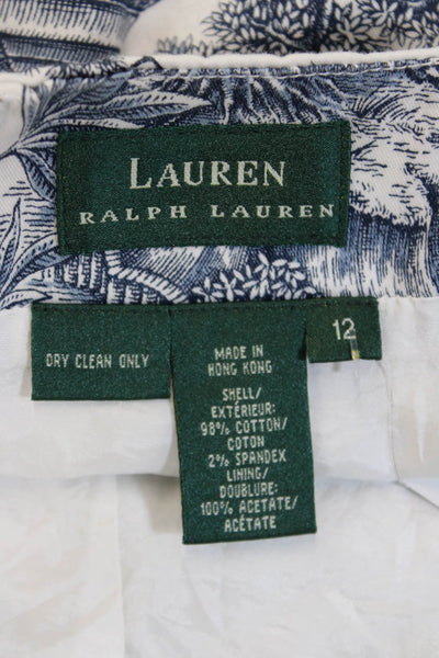 Lauren Ralph Lauren Womens White Mini Pencil Skirt Cotton Spandex Size 12P